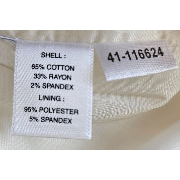 Ann Taylor Woman SZ 14 Cream Textured Trouser Lined NWOT Business Party Old Mone - Picture 6 of 7